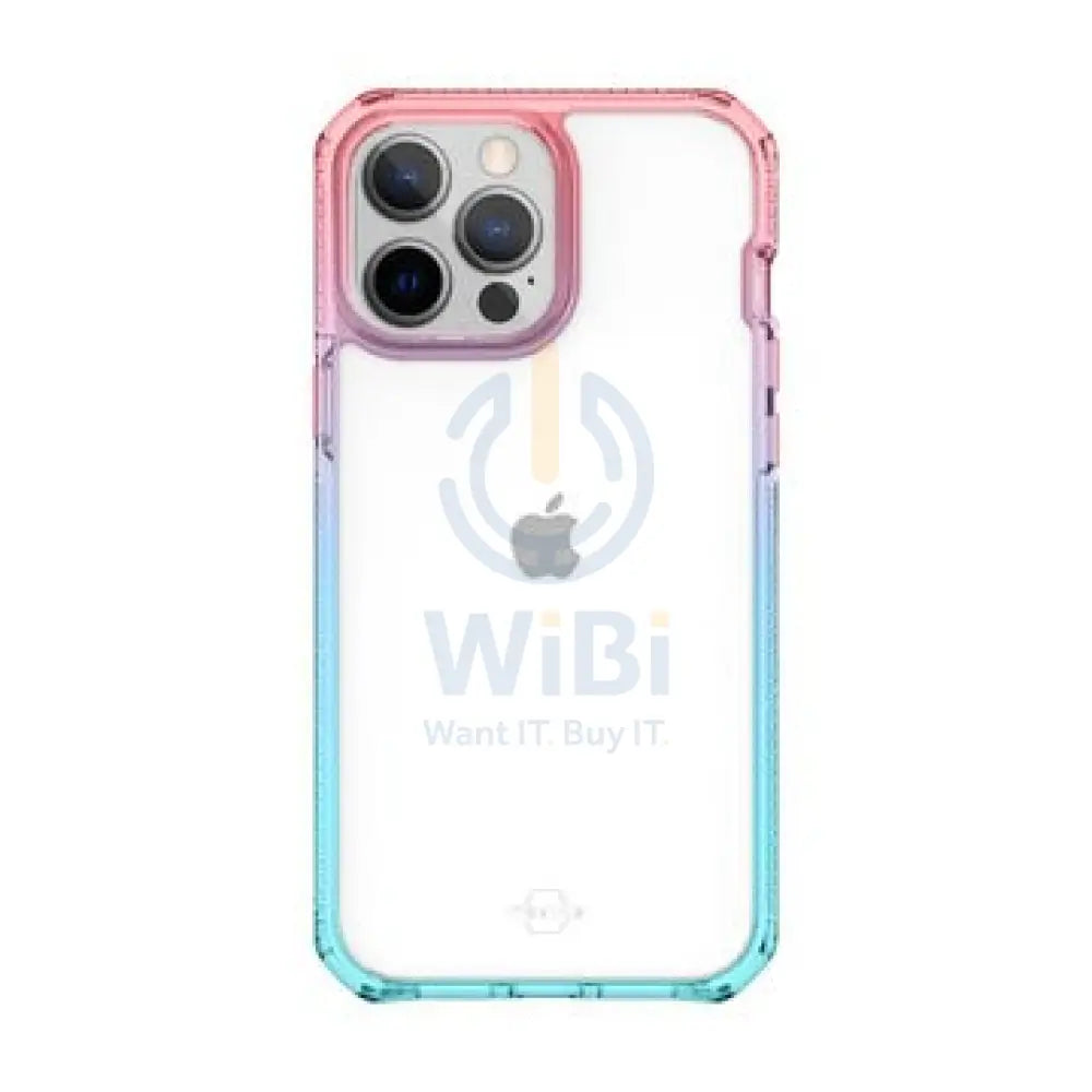 Itskins Supreme Prism Series Cover For iPhone 13 Pro Max (6.7) -Light Purple And Light Blue Accessories > Mobiles &