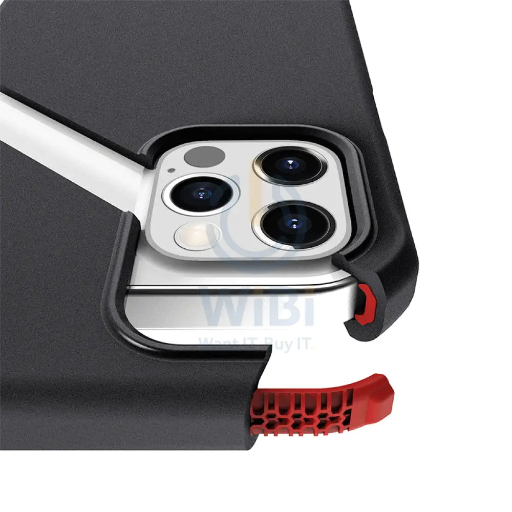 Itskins Supreme Solid Case For iPhone 12 & 12 Pro - Black And Red Accessories > Mobiles & Tablets