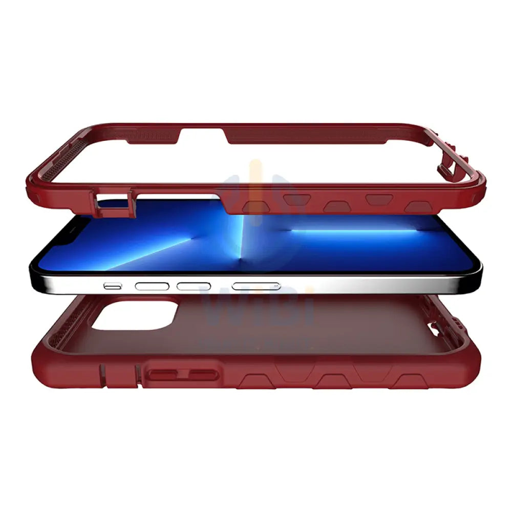 Itskins Supreme Solid For iPhone 13 Pro Max -Burgandy Red Accessories > Mobiles & Tablets