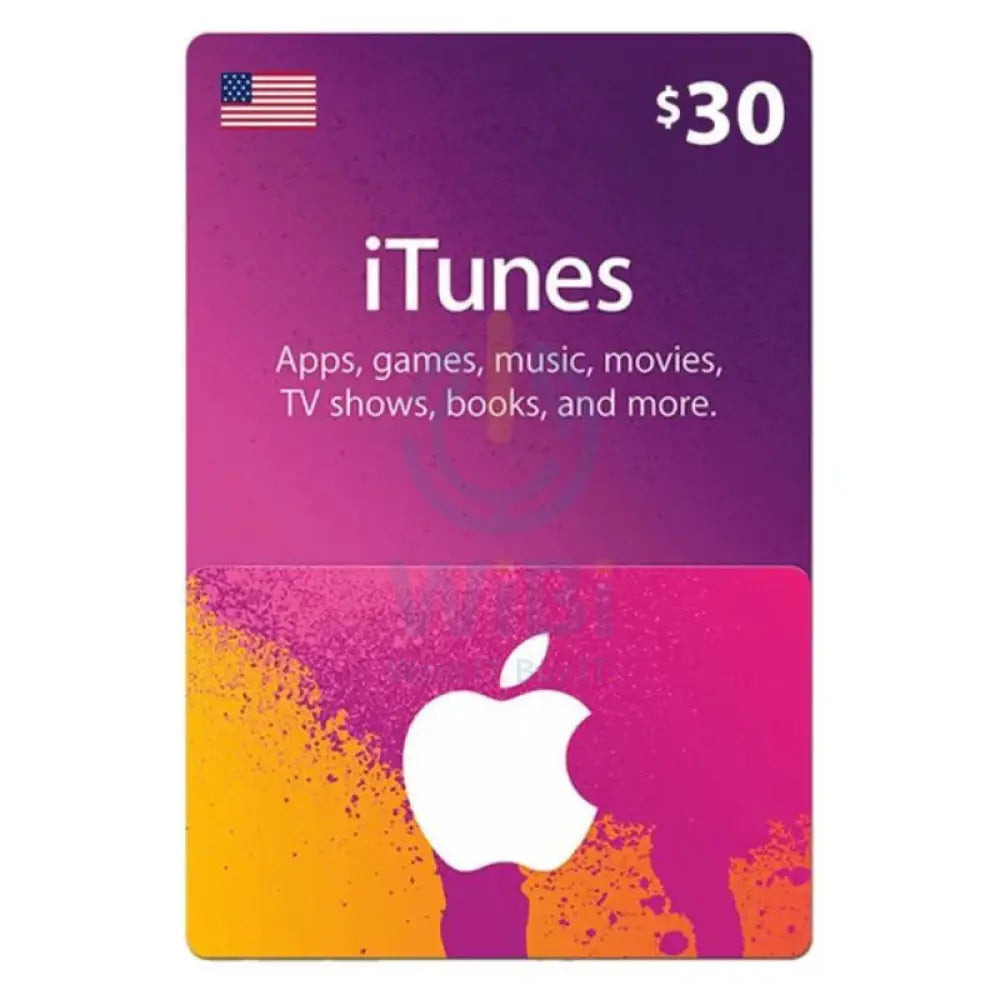 iTunes Gift Card $30 (US) Digital Card Digital Cards