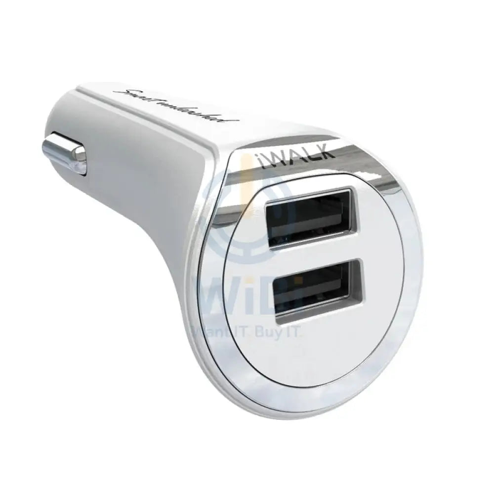 iWalk Dolphin Car Charger With Lightning Cable - USB-3.4A / White Accessories > Mobiles & Tablets > Mobiles > Car