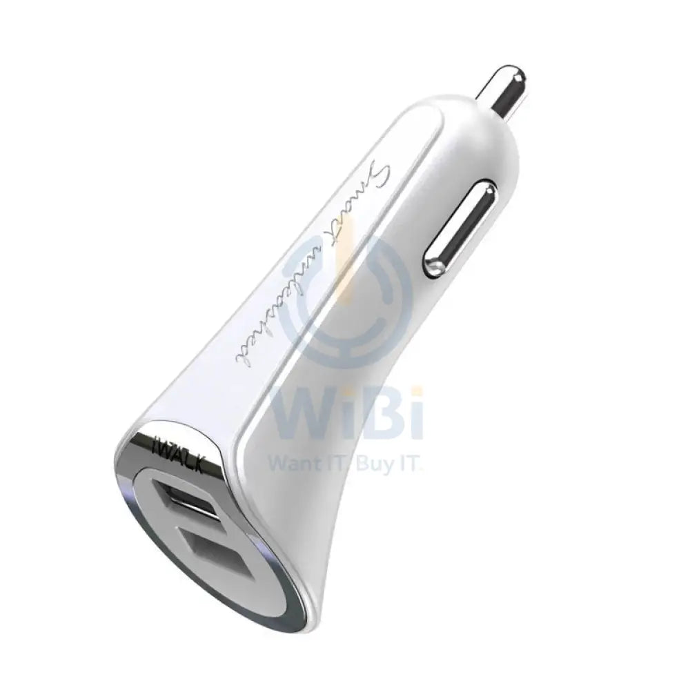 iWalk Dolphin Car Charger With Lightning Cable - USB-3.4A / White Accessories > Mobiles & Tablets > Mobiles > Car