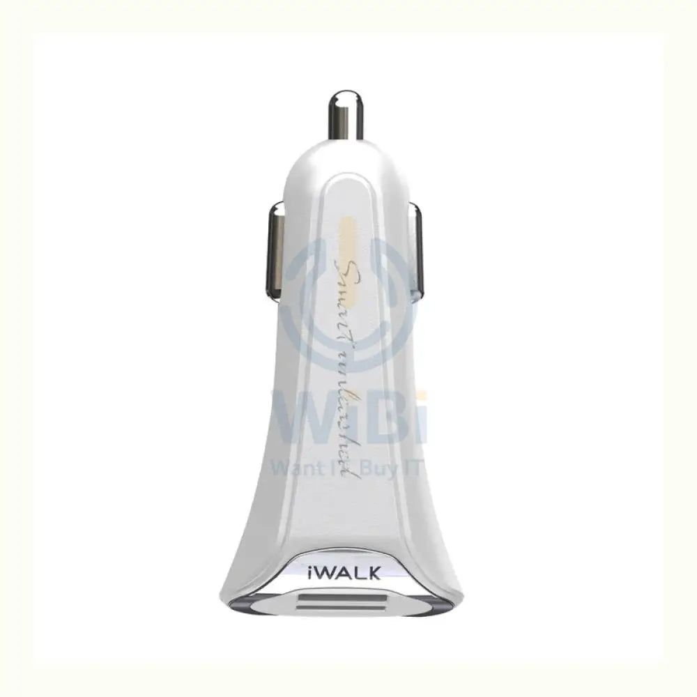 iWalk Dolphin Car Charger With Lightning Cable - USB-3.4A / White Accessories > Mobiles & Tablets > Mobiles > Car