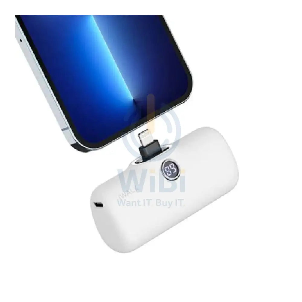 iWalk Linkme Pro Fast Charge 4800 Mah Pocket Battery With Battery Display For iPhone  - White Accessories > Power Bank