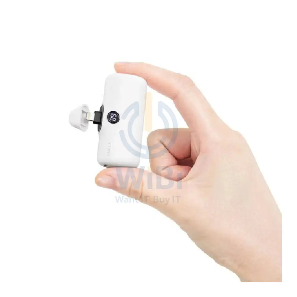 iWalk Linkme Pro Fast Charge 4800 Mah Pocket Battery With Battery Display For iPhone  - White Accessories > Power Bank