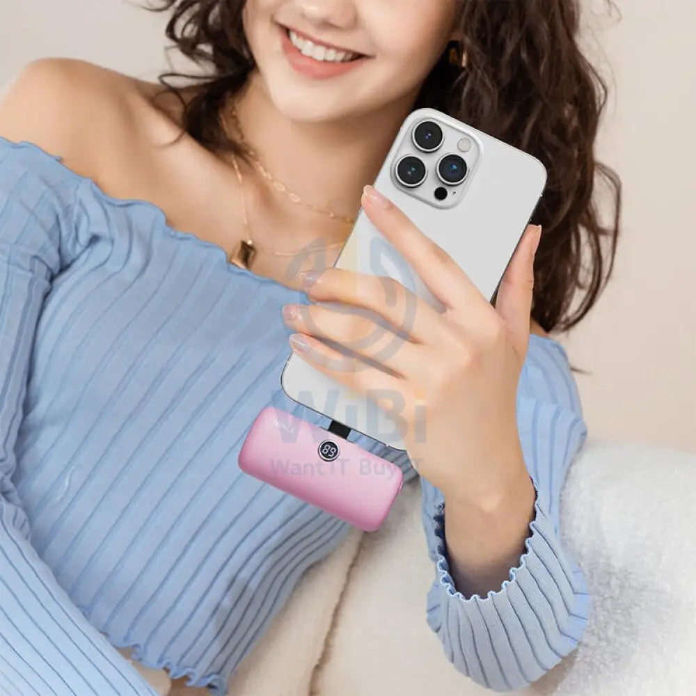 iWALK Linkme Pro Fast Charge Pocket Power Bank With Battery Display - 4800mAh / Type-C - Pink Accessories > Power Bank