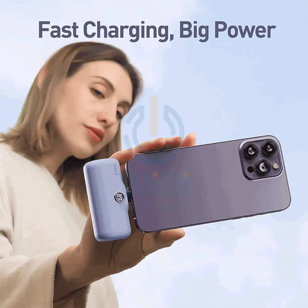 iWALK Linkme Pro Fast Charge Pocket Power Bank With Battery Display - Lightning / 4800mAh / Purple Accessories > Power