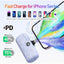 iWALK Linkme Pro Fast Charge Pocket Power Bank With Battery Display - Lightning / 4800mAh / Purple Ribbon Pattern