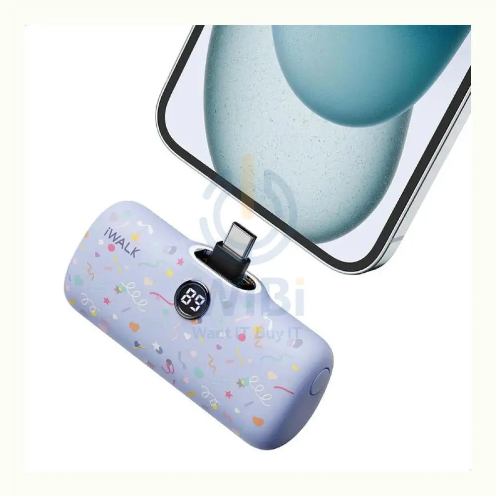 iWalk Linkme Pro Fast Type-C Charge With Battery Display - 4800mAh / Purple Accessories > Power Bank