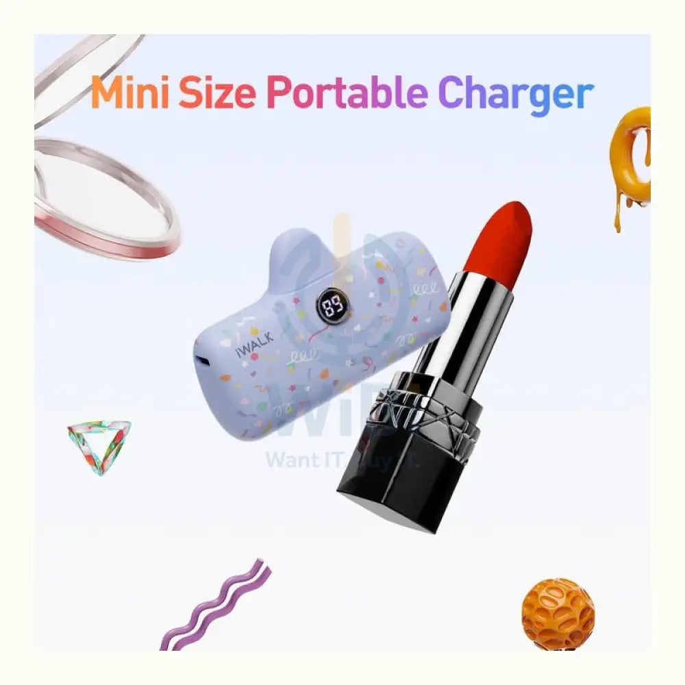 iWalk Linkme Pro Fast Type-C Charge With Battery Display - 4800mAh / Purple Accessories > Power Bank