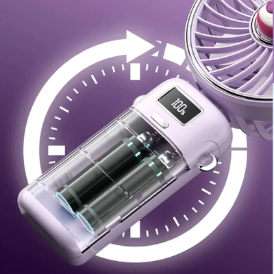Disney QS-F03 Portable Handheld Fan - Purple