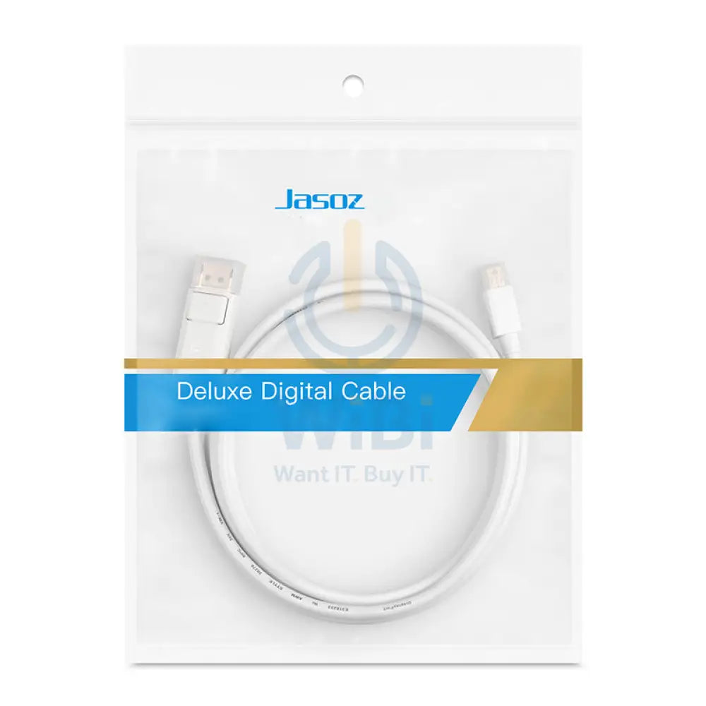 Jasoz A124 Mini Display Port to Display Port Cable - 1.8 Meter / White Accessories > Cables & Converters > DisplayPort