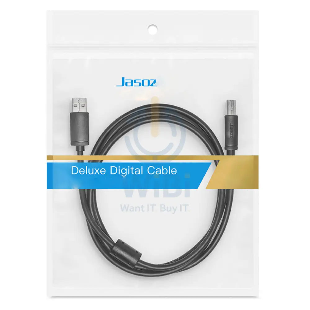 Jasoz D105 USB 2.0 Print Cable - 5 Meter / Black Accessories > Printers & Scanners > Printers > Printer Cables