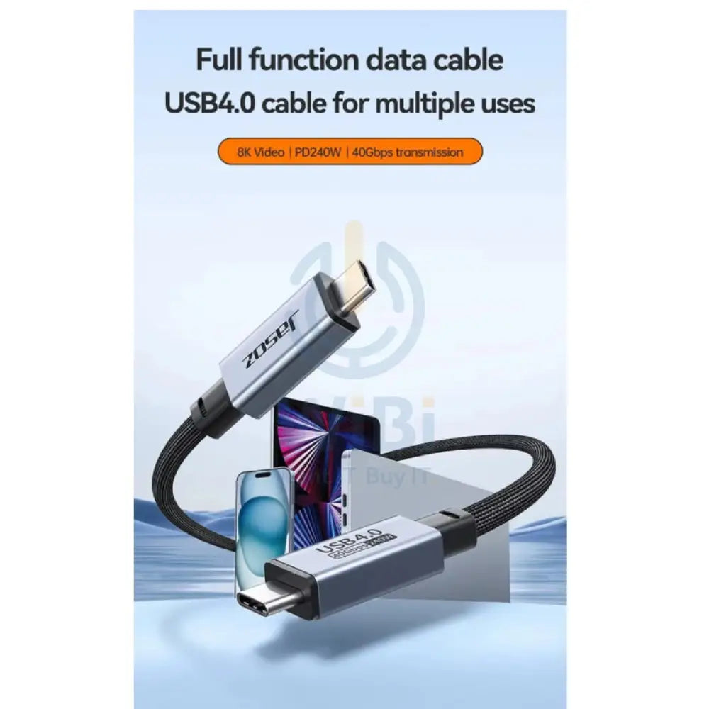 Jasoz D119 USB 4.0 Cable - 8K / 40Gbps / USB-C / 2 Meter Accessories > Cables & Converters > Cables