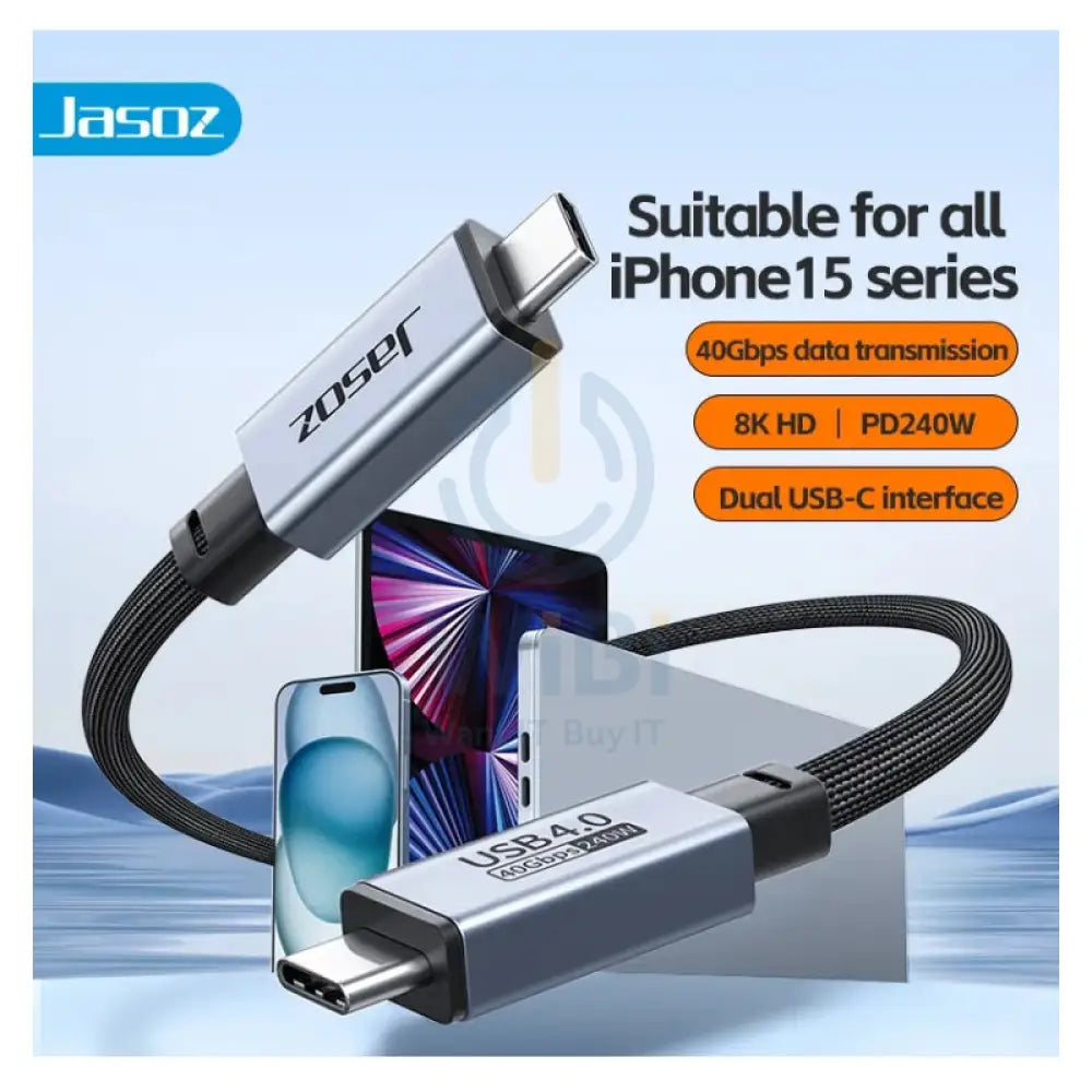Jasoz D119 USB 4.0 Cable - 8K / 40Gbps / USB-C / 2 Meter Accessories > Cables & Converters > Cables