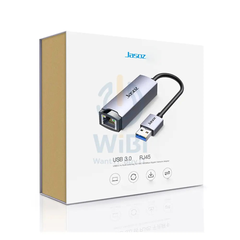 Jasoz F105 USB 3.0 to RJ45 Gigabit Network Card - 100Mbps / Space Gray Networking Products > Network Card