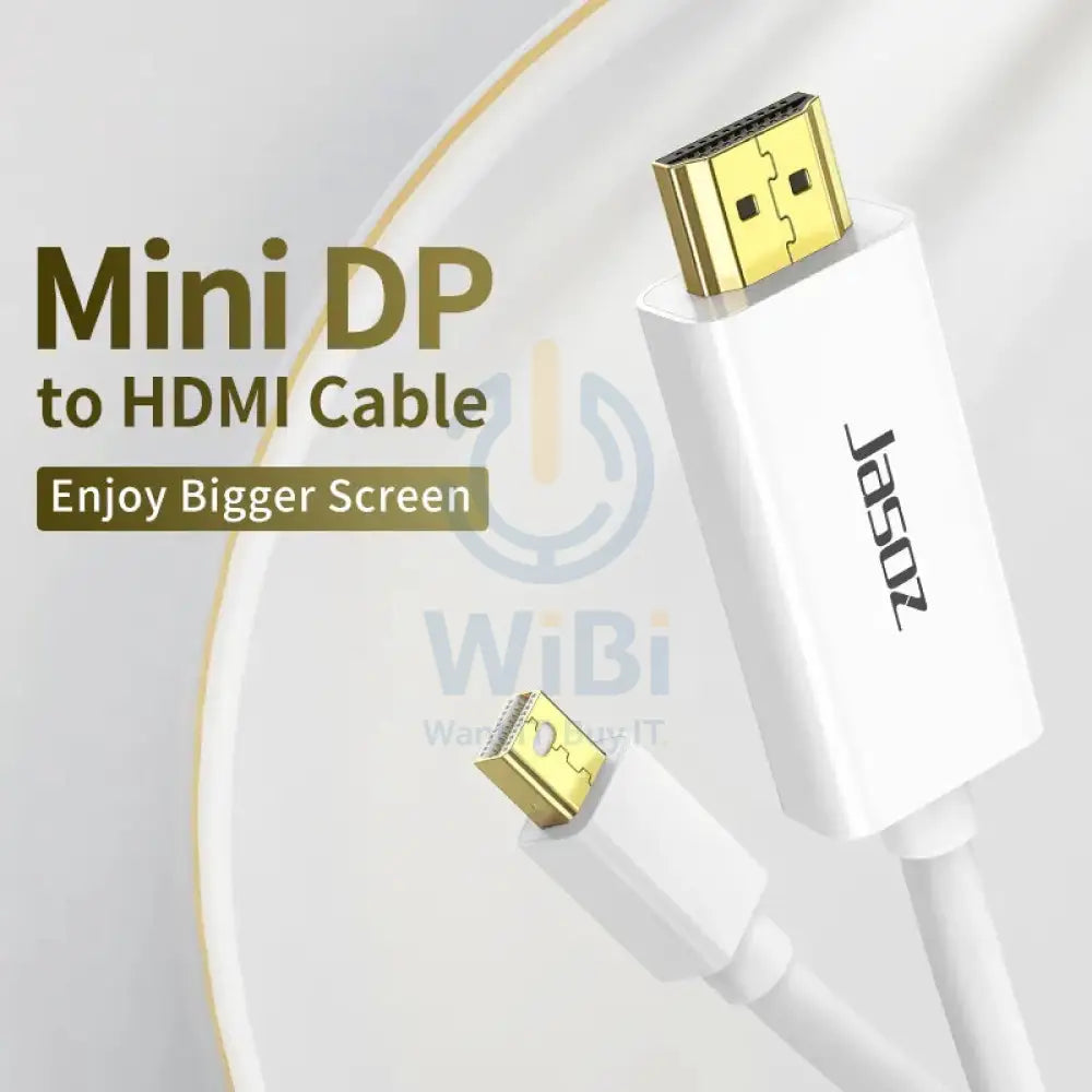 Jasoz G108 Mini Display Port to HDMI Cable - 1.8 Meter / White Accessories > Cables & Converters > DisplayPort Cables