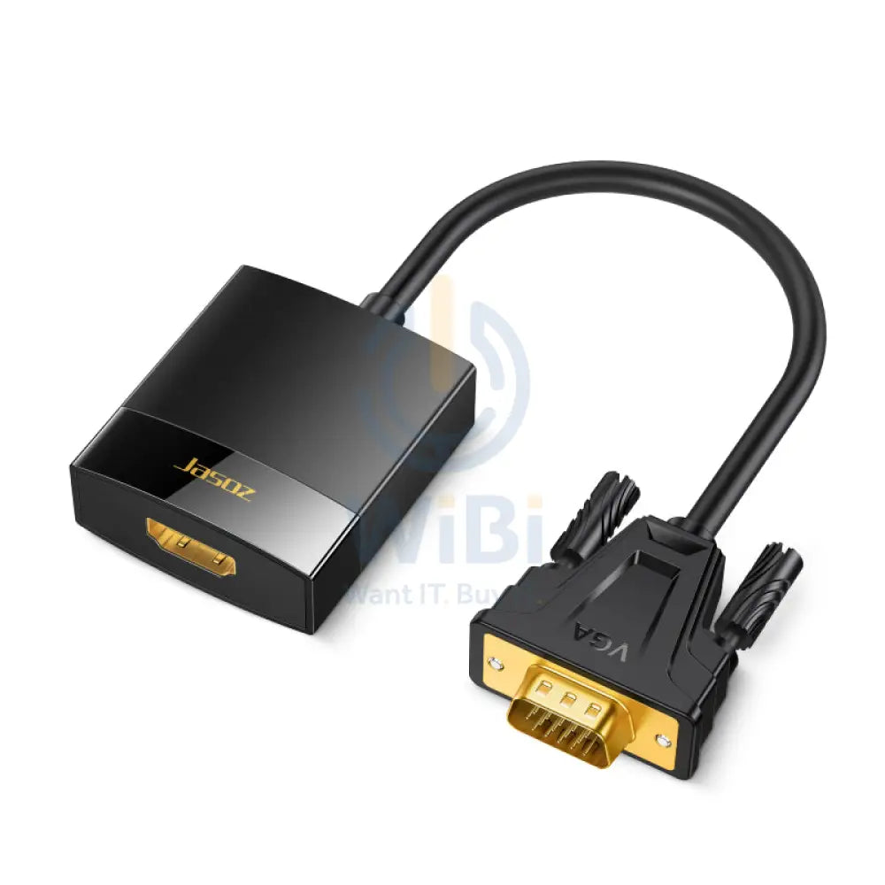 Jasoz G115 VGA to HDMI Converter with Audio/Power Supply - Black Accessories > Cables & Converters > Cables