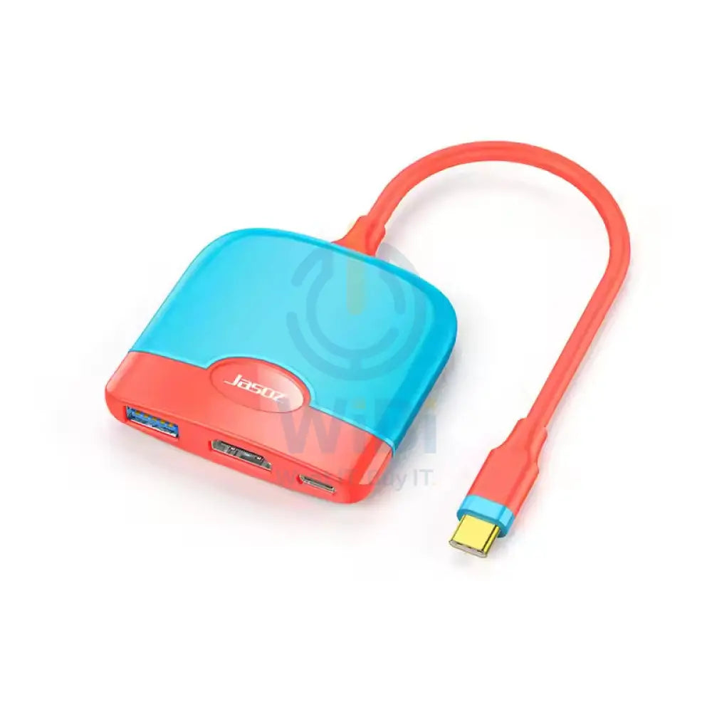 Jasoz H106 Type-C 3-in-1 Converter - Red/Blue Accessories > Cables & Converters