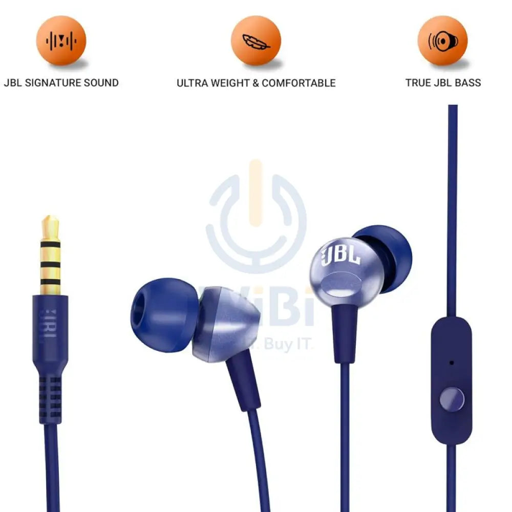 JBL C200 In-ear earphones - Blue Accessories > Audio > Headphones