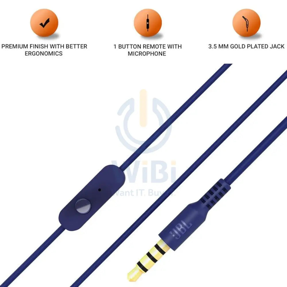 JBL C200 In-ear earphones - Blue Accessories > Audio > Headphones