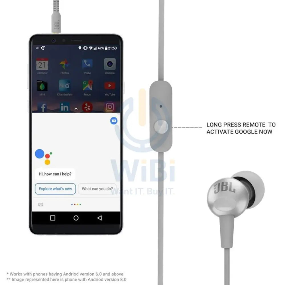 JBL C200 In-ear earphones - Silver Accessories > Audio > Headphones