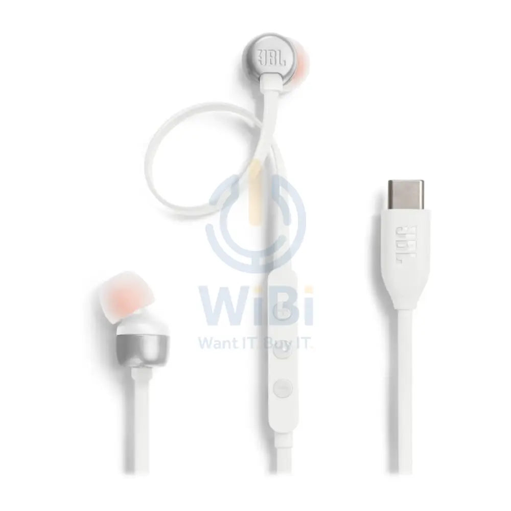 JBL Tune 310C USB-C Headphones - In-ear / Wired / White Accessories > Audio > Headphones