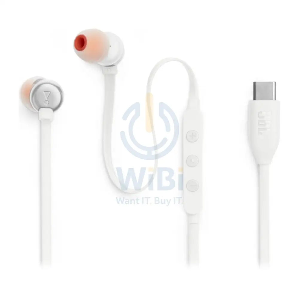 JBL Tune 310C USB-C Headphones - In-ear / Wired / White Accessories > Audio > Headphones