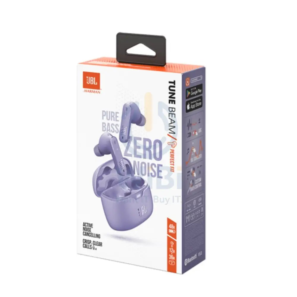 JBL Tune Beam True Wireless Noise Cancelling Earbuds - Purple Accessories > Audio > Headphones