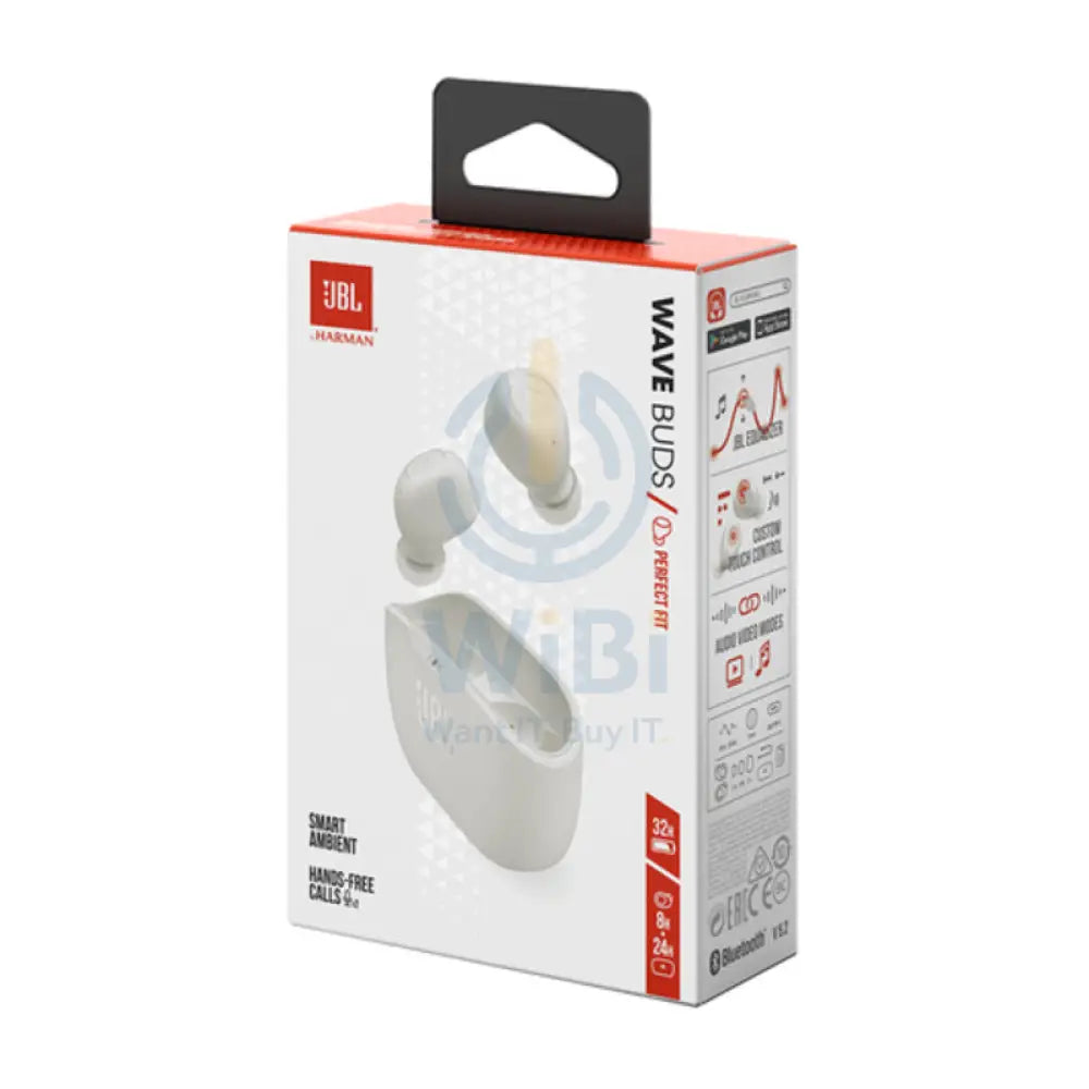 JBL Wave Buds True Wireless Earbuds - In-Ear / Bluetooth / White Accessories > Audio > Headphones