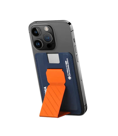 SKINARMA Kado Mag-Charge Card Holder with Grip Stand - Orange/Blue Accessories > Mobiles & Tablets > Mobiles > Mobile