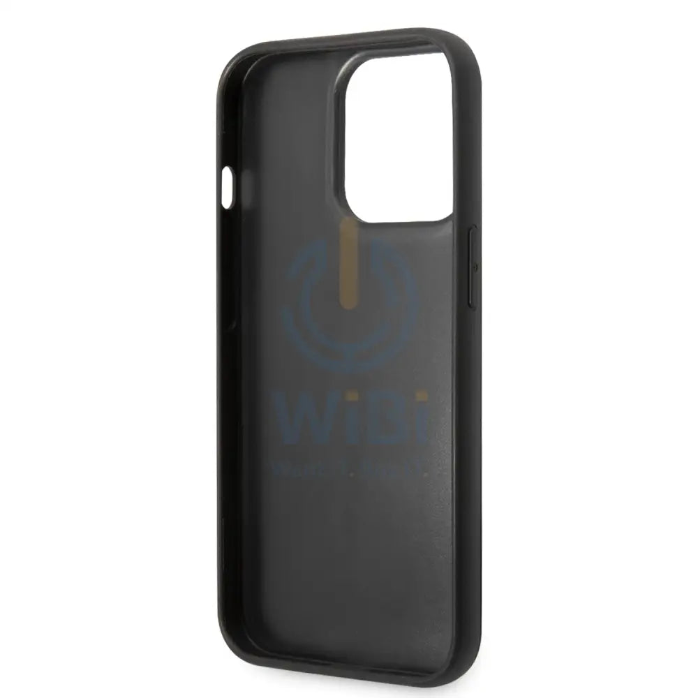 Karl Lagerfeld iPhone 14 Pro Max - Black Quilted Nylon Puffy Case With Metal Logo Plate Accessories > Mobiles & Tablets