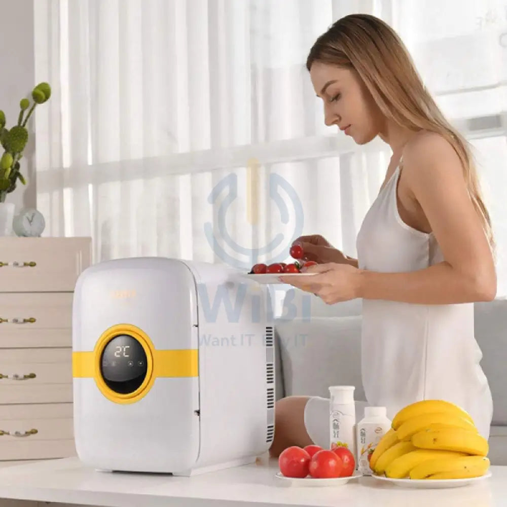 KEMIN Digital Display Portable Mini Refrigerator - 22L / 25W / White/Yellow Accessories > Smart Devices