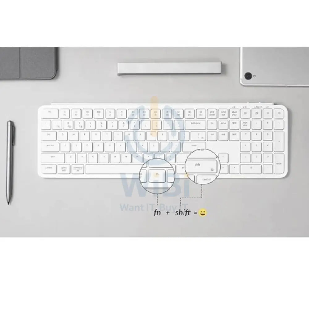 KeyChron B6 Pro Ulra-Slim Keyboard - Wireless / English/Arabic / White Accessories > Keyboard & Mouse