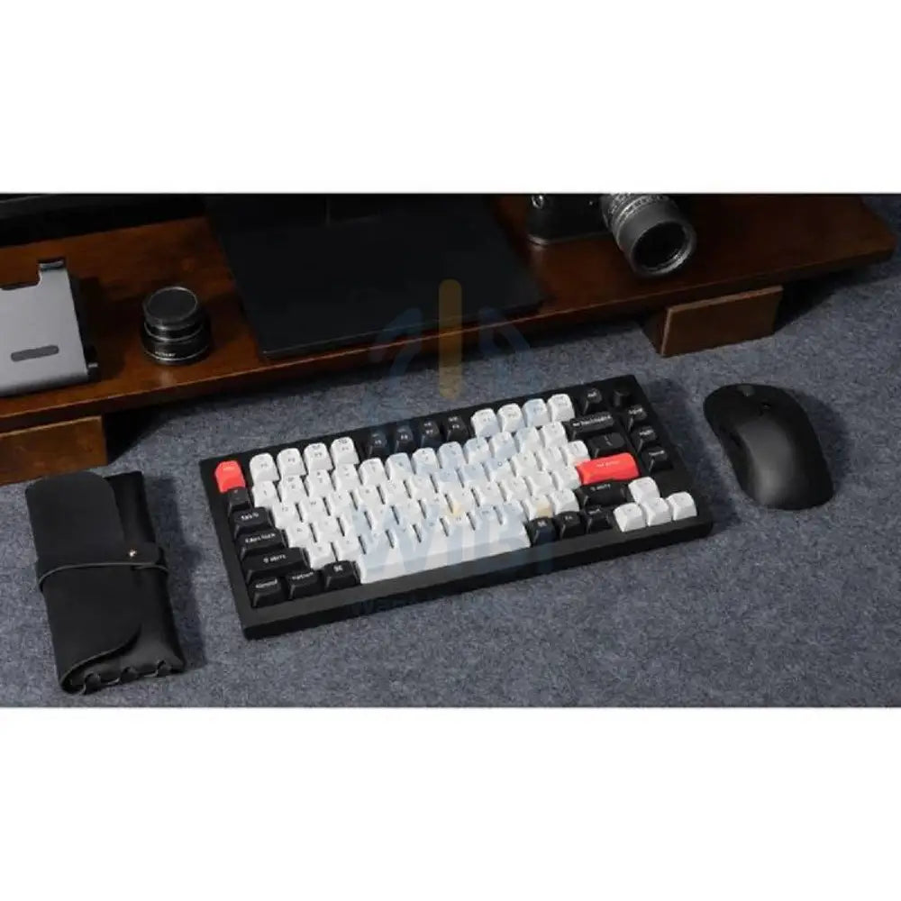 KeyChron Q1 HE Swappable 75% Mechanical Gaming Keyboard - Wireless / RGB / English/Arabic / Carbon Black Accessories >