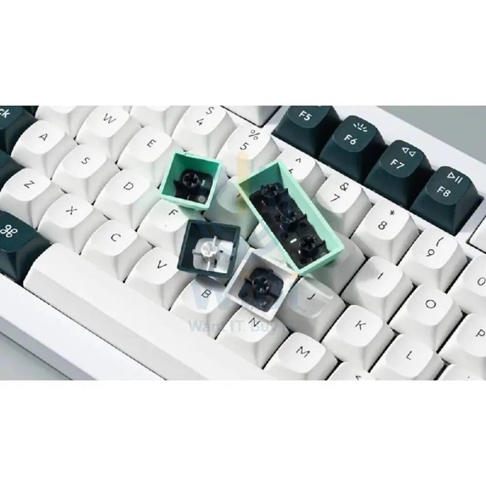 KeyChron Q1 HE Swappable 75% Mechanical Gaming Keyboard - Wireless / RGB / English/Arabic / Shell White Accessories >