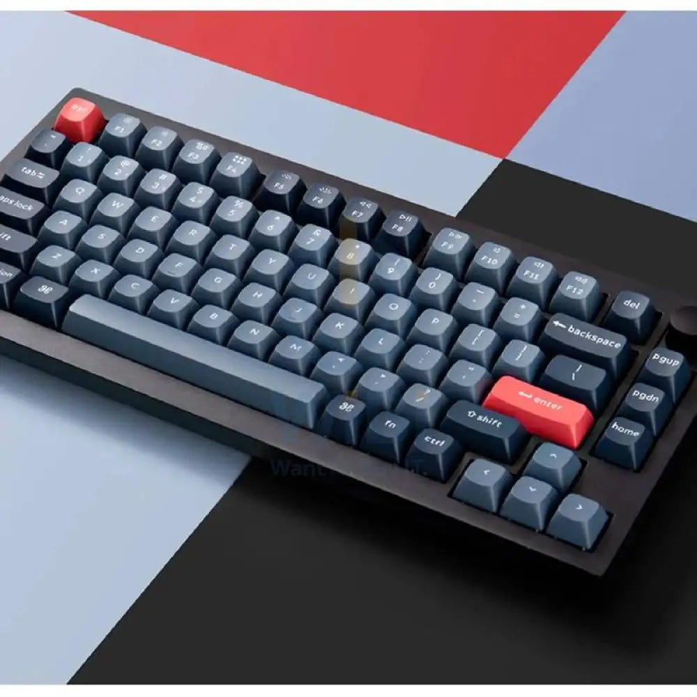 KeyChron V1 Max Swappable 75% Mechanical Keyboard - Wireless / RGB / English/Arabic / Black Accessories > Keyboard &
