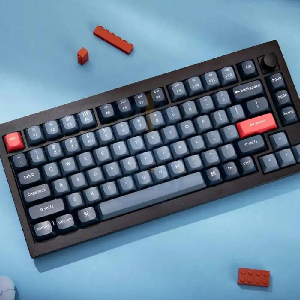 KeyChron V1 Max Swappable 75% Mechanical Keyboard - Wireless / RGB / English/Arabic / Black Accessories > Keyboard &