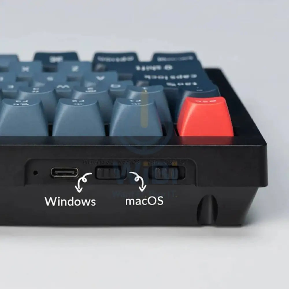 KeyChron V1 Max Swappable 75% Mechanical Keyboard - Wireless / RGB / English/Arabic / Black Accessories > Keyboard &