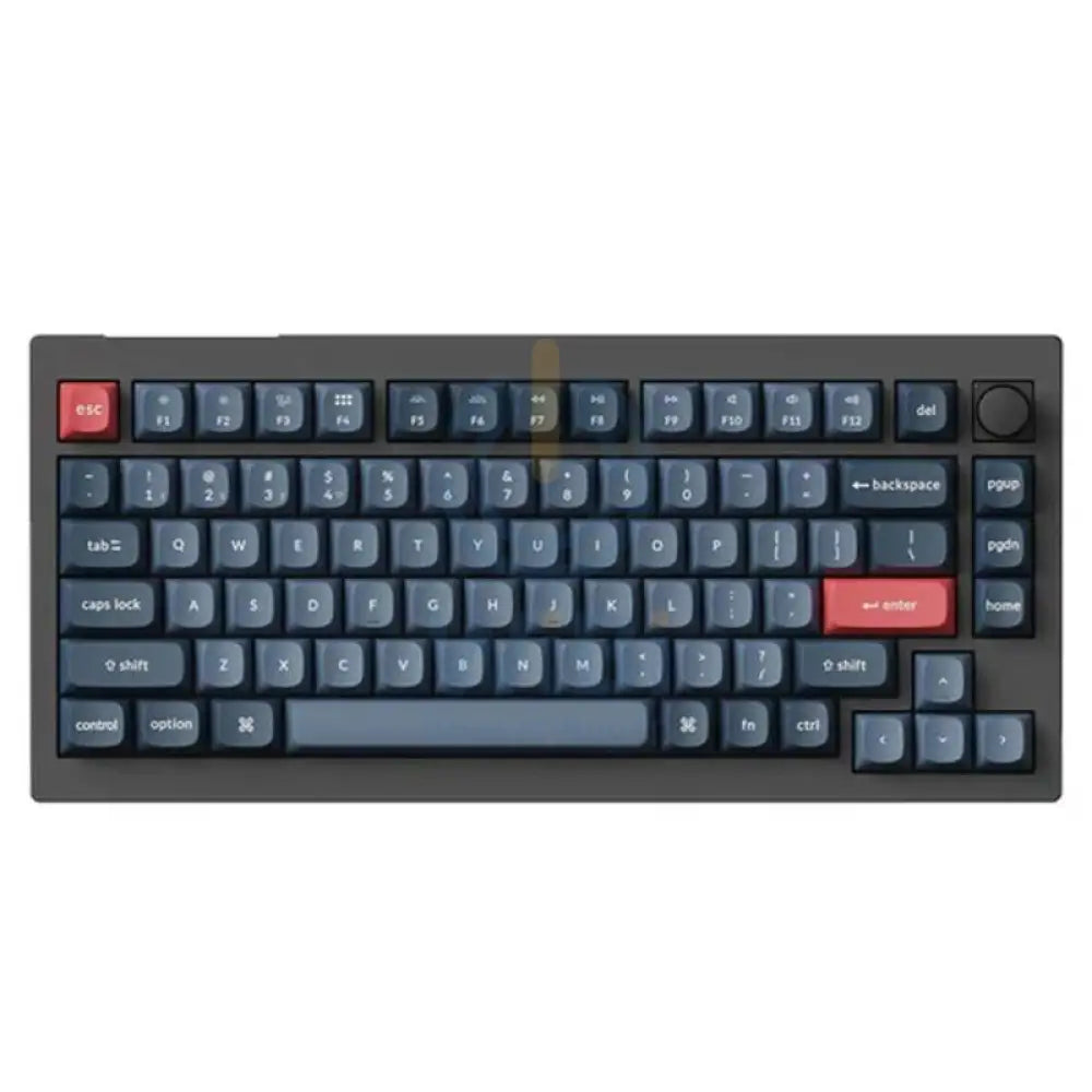 KeyChron V1 Max Swappable 75% Mechanical Keyboard - Wireless / RGB / English/Arabic / Black Accessories > Keyboard &