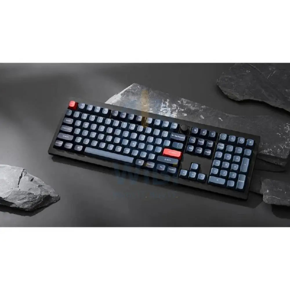 KeyChron V6 Max Swappable 100% Mechanical Gaming Keyboard - Wireless / RGB / English/Arabic / Carbon Black Accessories