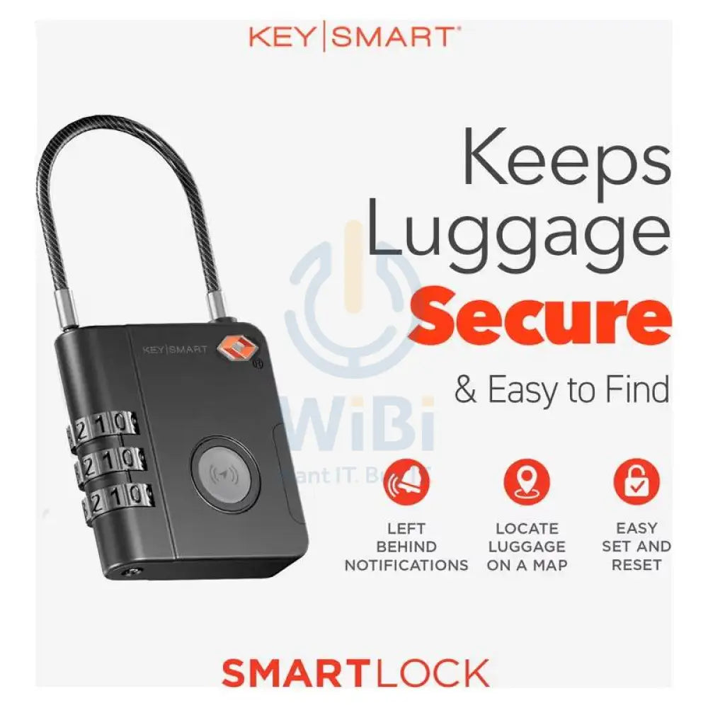 KeySmart Smart Lock Find My Lock - Black Accessories > Smart Devices