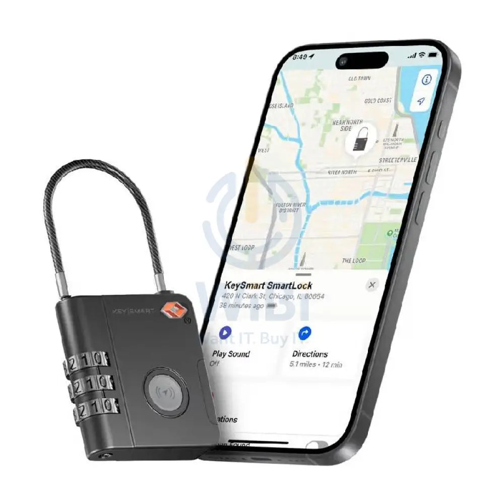 KeySmart Smart Lock Find My Lock - Black Accessories > Smart Devices