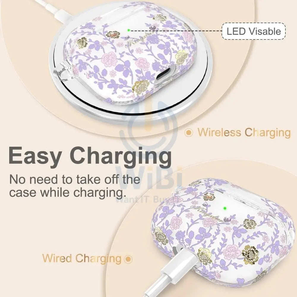 Kingxbar Flora Series Airpod 3 Case - Purple Accessories > Audio > Headphones