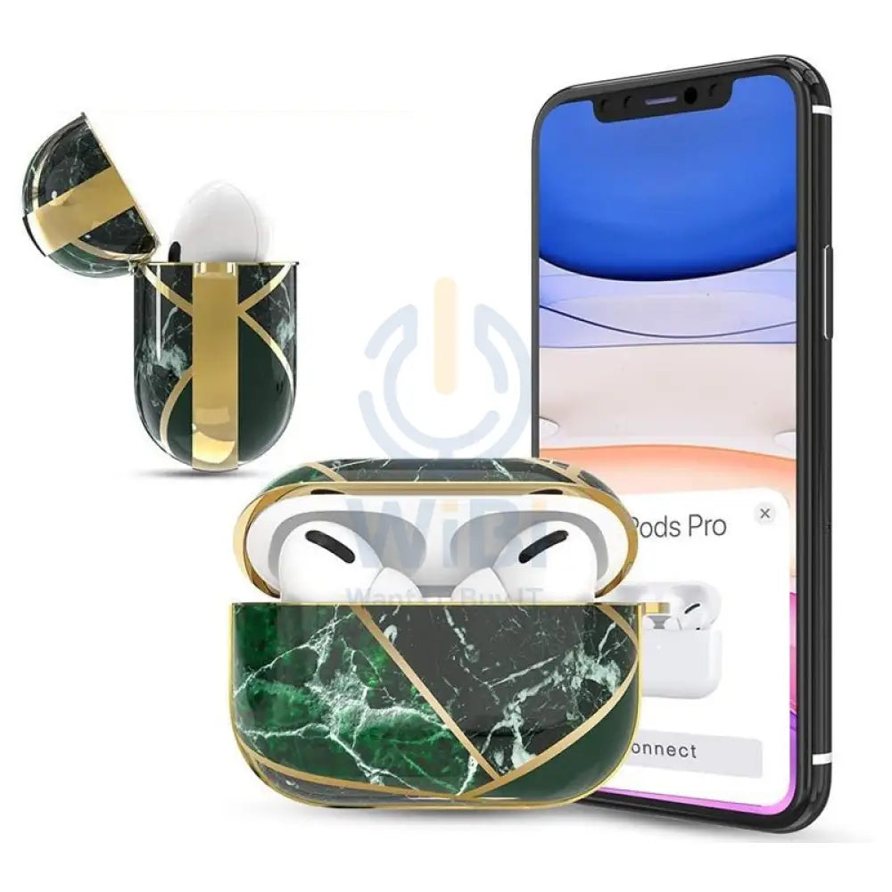 Kingxbar Marble Hard Case For Apple Airpod - Green Accessories > Mobiles & Tablets