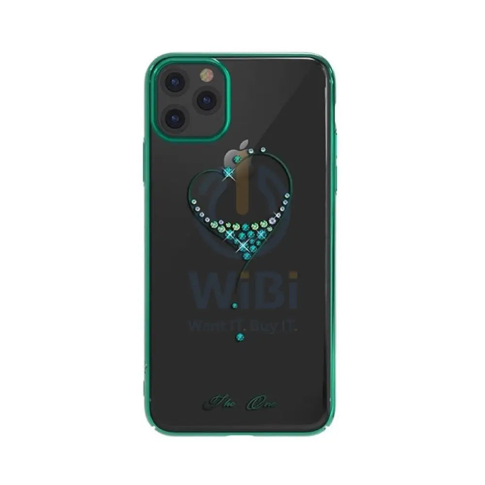Kingxbar Swarovski Case - iPhone 11 Pro Max / Heart Green Accessories > Mobiles & Tablets > Mobiles > Covers & Cases