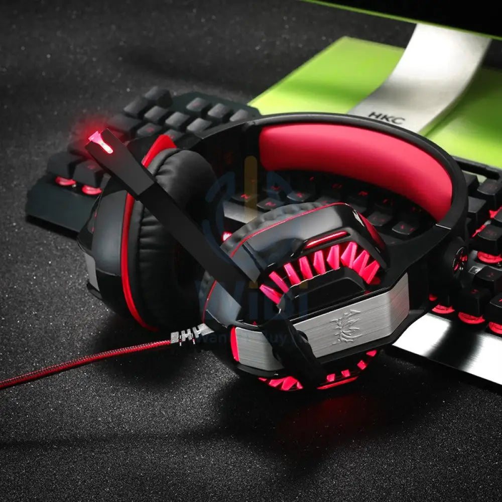 Kotion Each G2000 Pro Gaming Headphone - Black/Red Accessories > Audio > Headphones > Gaming Zone