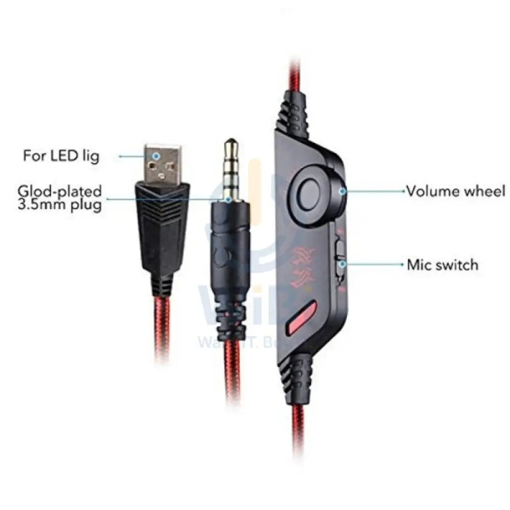 KOTION Pro Gaming Headset G9000 RED Accessories > Audio > Headphones > Gaming Zone