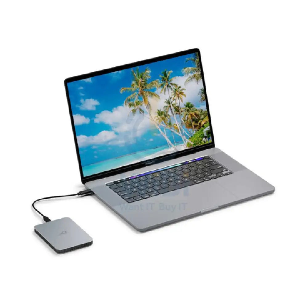 LaCie Portable Mobile Drive - 2TB / USB 3.2 Gen 1 / Type-C / Titanium Silver / External Hard Drive Storage > USB Hard