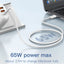 LDNIO LC901C USB C-C Fast Charging Cable - 65W / 3ft / White